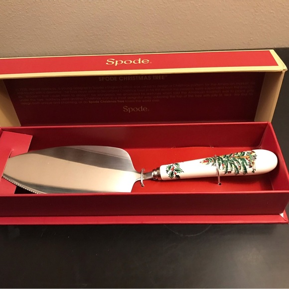 Spode Christmas Tree Cake Slicer. - Picture 1 of 3